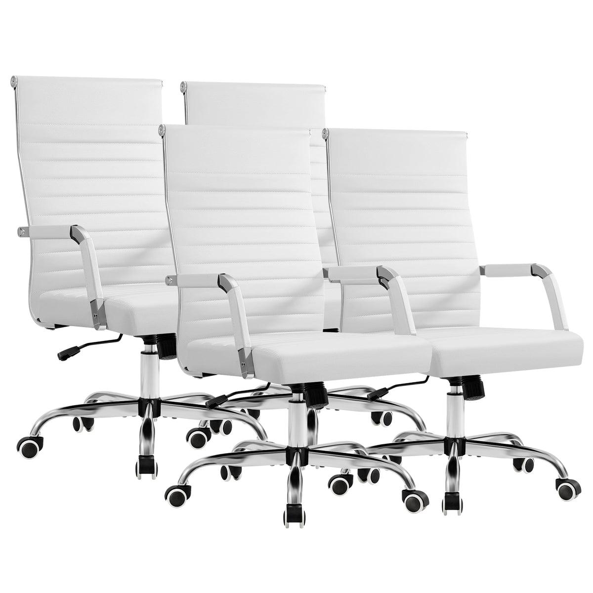 Furmax Ergonomic Office Desk Chair, White, 4 Items