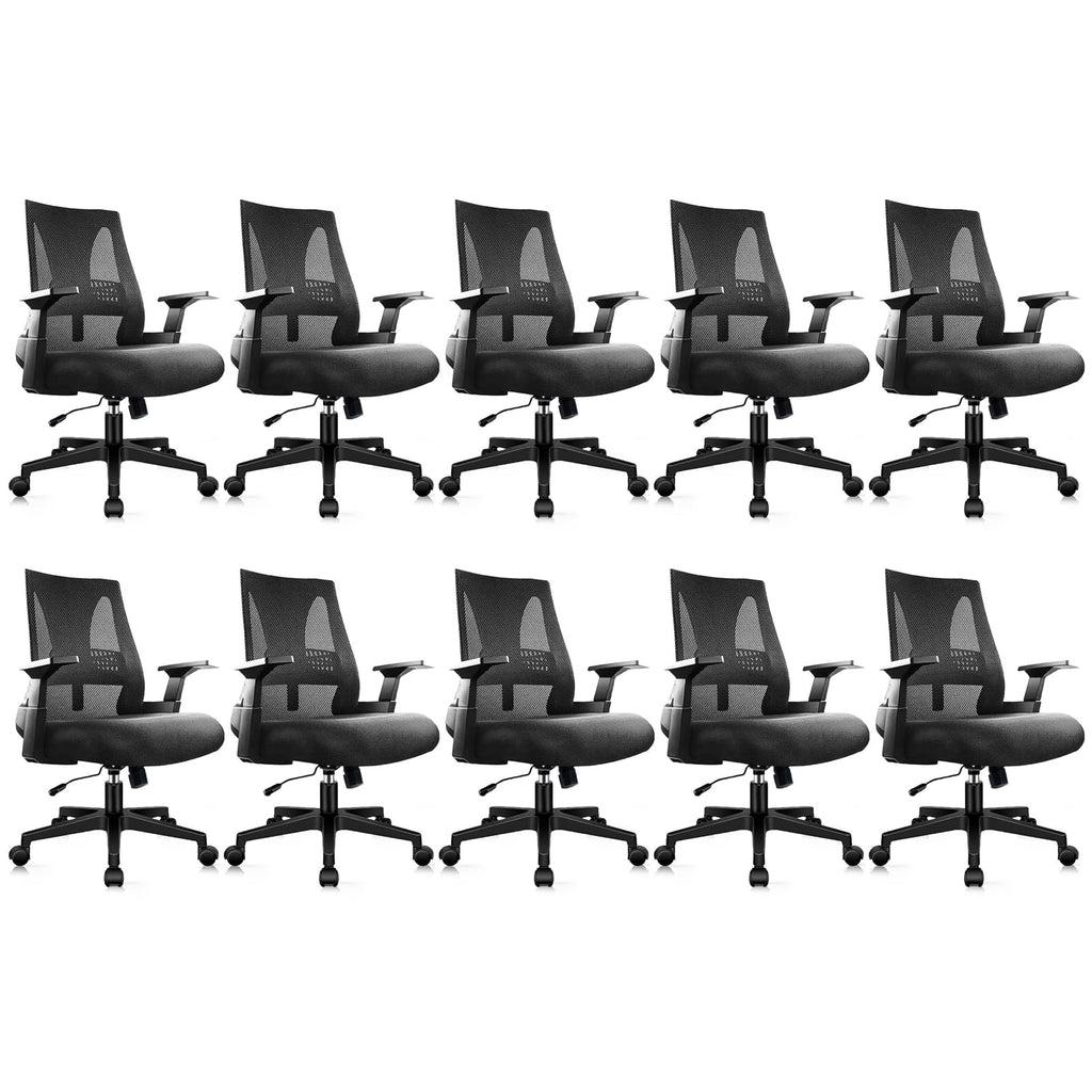 Clatina 500lbs Big and Tall Office Chair Heavy Duty Mesh Ergonomic Computer Chairs with Adjustable Lumbar Support and Wide Comfy Seat for Home