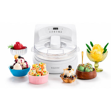 Instant Pot InstantChill Ice Cream Maker with Built?In Compressor, No Pre?Freezing, Real Ice Cream in Minutes*, Gelato, Sorbet, Rolled, Non?Dairy, Mix?Ins, Easy Clean Up, Quiet, Makes Up to 2 Pints