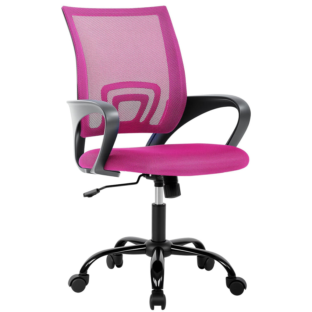 Bestoffice Office Chair Ergonomic Desk Chair Mesh Computer Chair Lumbar Support Modern Executive Adjustable Stool Rolling Swivel Chair for Back