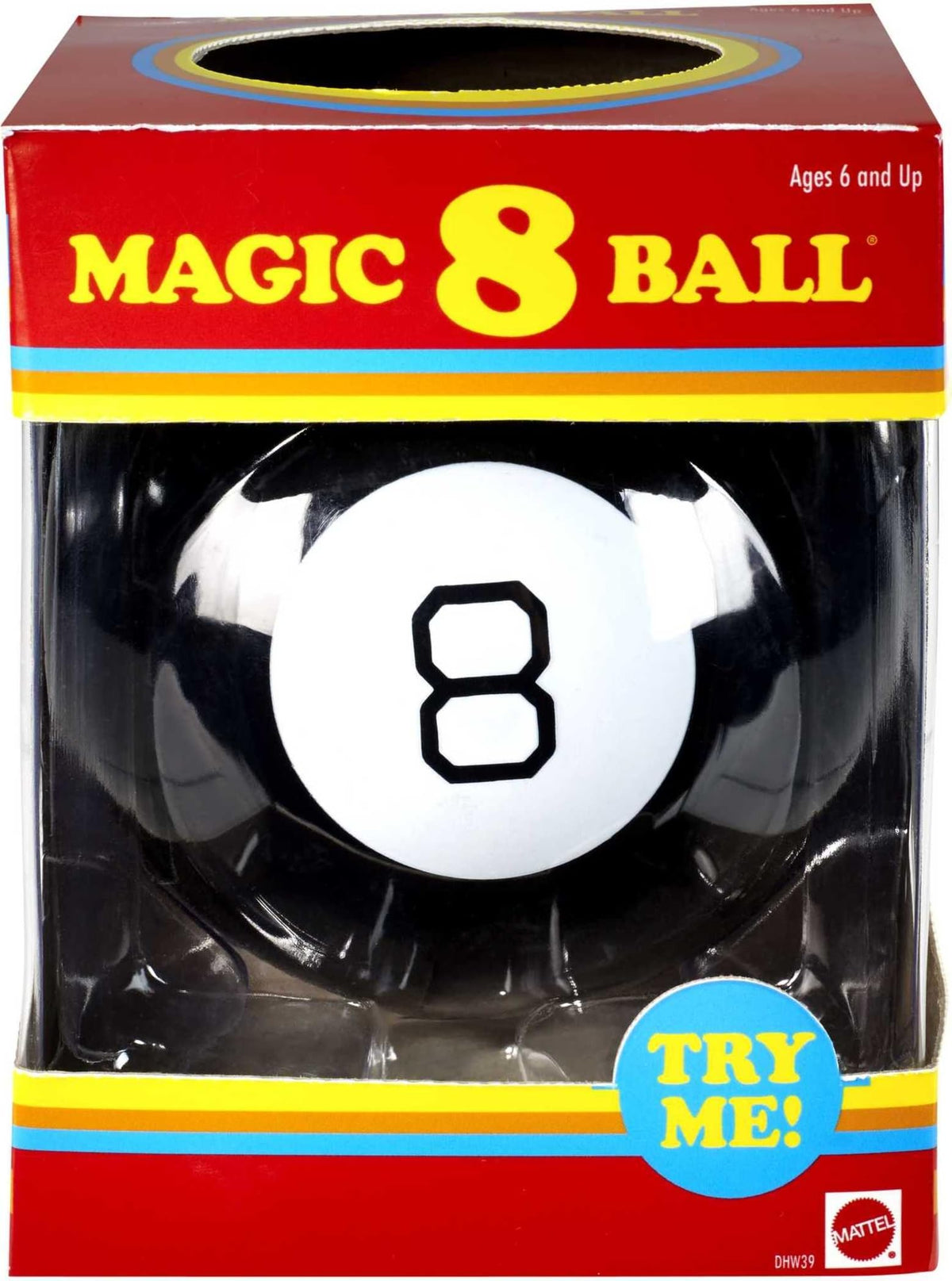 Mattel Games Magic 8 Ball Novelty Fortune-Telling Toy, Retro Look for Kids, Grown-Ups, Families, Parties & Travel (Fanci Exclusive)