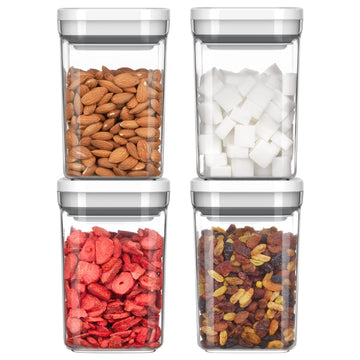 MR.SIGA 4 Pack Airtight Food Storage Container Set for Pantry Organization
