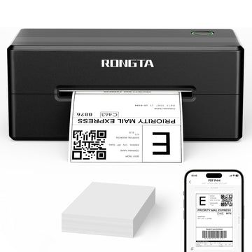 Rongta 4x6 Bluetooth Thermal Shipping Label Printer, Wireless Shipping Label Maker for Amazon FBA, Shopify, FedEx | Compatible with Windows/Mac/Android/iOS (Black)