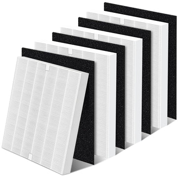AP-1512HH Replacement Filter for Coway Airmega,4 Filters + 4 Carbon Filters | Compatible with Coway Airmega AP-1512HH, AP-1512HH-FP, AP-1518R, AP-1519P and Airmega 200M, Part Number 3304899