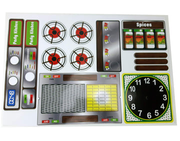 Toy Restore Replacement Stickers fits Older Little Tikes Party Kitchen with Clock