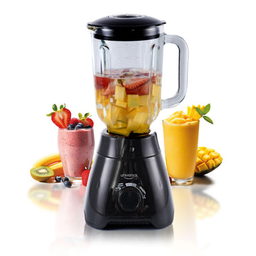 Universal 550W Mass Vital Blender - Glass Jar 57 Oz/1.8 Quart/1.7 Liter - 7-cup, 2 Speed + Pulse Function and 4 Stainless Steel Blade with Chrome Steel Technology