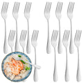 12 Piece Dinner Forks Set, Food-Grade Stainless Steel Forks Silverware, Cutlery Fork, Dessert Fork, Metal Forks for Home, Kitchen or Restaurant, Mirror Polished, Dishwasher Safe - 7.5 Inch