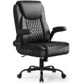 Gtpoffice Executive Office Chair with Comfortable Lumbar Support, Ergonomic Gaming Chair with Flip-up Armrests & Zoned Pressure-relief Cushion,