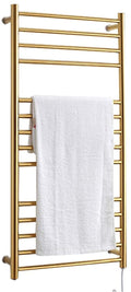 Bathroom Wall heaterTowel WarmerTowel Warmer Heated Towel Rack, 162W Wall Mounted ElectricTowel Warmer, Plug-in and Hard Wiring Optional GoldenTowel Rack, 304# Stainless St(