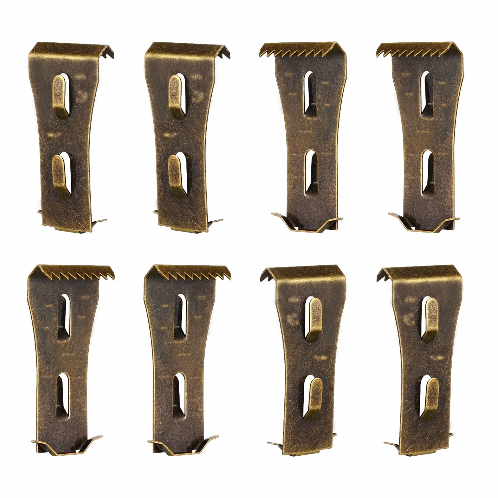 Brick Clips - 8 Pcs Heavy Metal Wall Hangers for 2-1/4 to 2-3/8 Inch Bricks, Ideal for Outdoors & Home Decor