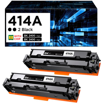 414A Black Toner Cartridges With Chip Compatible with HP 414A M479fdw | 414A 414X Works with HP Color LaserJet Pro MFP M479dw M479fdn M479fdw M454dn M454dw M454nw Printer (2 Pack)