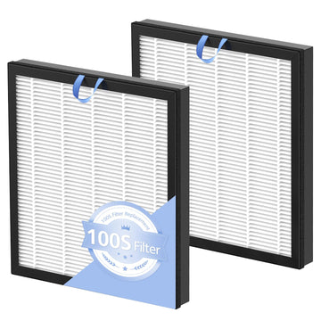 2 Pack Vital 100S Replacement Filter for LEVOIT Vital 100S Air Purifier, 3-in-1 Vital 100s Hepa Filter and High-Efficiency Activated Carbon Filters, Replace Part #Vital 100S-RF, LRF-V102-YUS, White