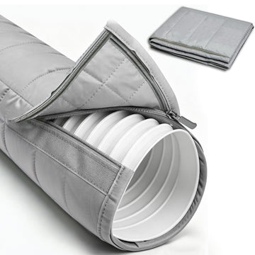 Portable AC Hose Insulation, Flexible Reflective Zippered Cover 58” for 5.1” & 5.9” Exhaust Duct, Lightweight Clean-Fit Design