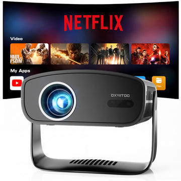 Outdoor Projector 4K with WiFi and Bluetooth, 3000 Brightness/Official Licensed Apps/AI Auto Focus, 2026 New Smart Projector, Portable Movie Proyector Compatible with Netflix/YouTube/PrimeVideo,Black