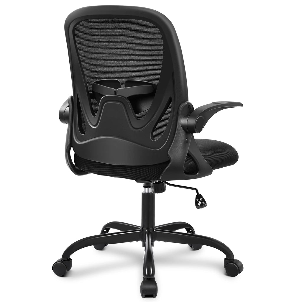 Primy Office Chair Ergonomic Desk Chair with Flip Up Armrests Swivel Breathable Desk Mesh Computer Chair with Adjustable Lumbar Support and