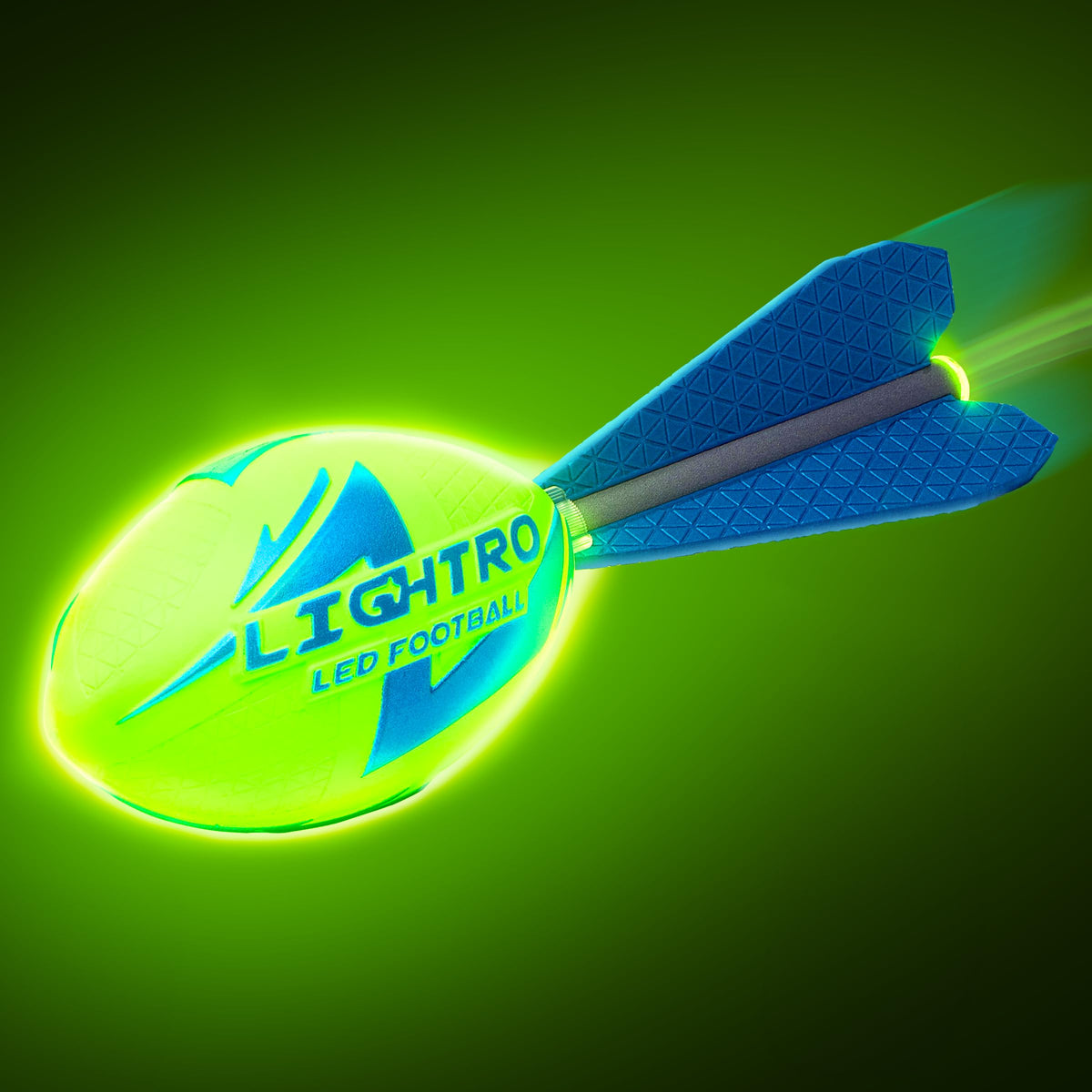 LIGHTRO - Foam Glow in the Dark Football - Super Bright - Smart LEDs - Batteries Included - Football Game for Kids 8 9 10 11 12 - A Perfect Birthday and Summer Gift