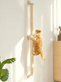 FUKUMARU Cat Wall Scratcher, 60" Tall Wall Mounted Kitten Scratching Post, Sturdy Sisal Climbing Tree for Indoor Large Cats