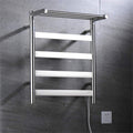 Towel Warmer Drying Rack Electric 304 Stainless Steel Tower Warmer with Top Shelf Wall-Mounted for Bathroom 4 Bars 600×500×250Mm