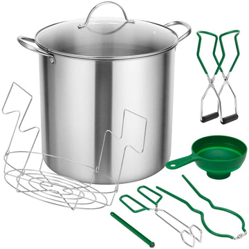 21.5Qt Water Bath Canner with Glass Lid and Jar Rack