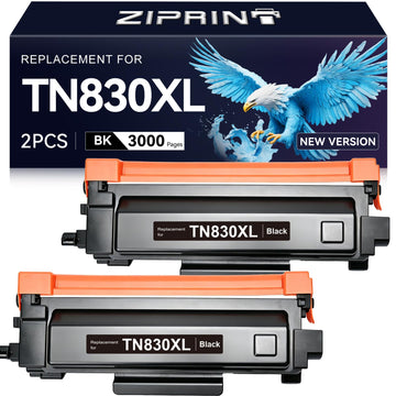 TN830XL Toner Compatible with Brother TN830 TN-830 HL-L2460DW DCP-L2640DW | 2-Pack Black Toner, 3000 Pages Each, Built-in Chip, Fits HL-L2405W MFC-L2900DW,No Fade, Sharp Prints for Home Office Printing