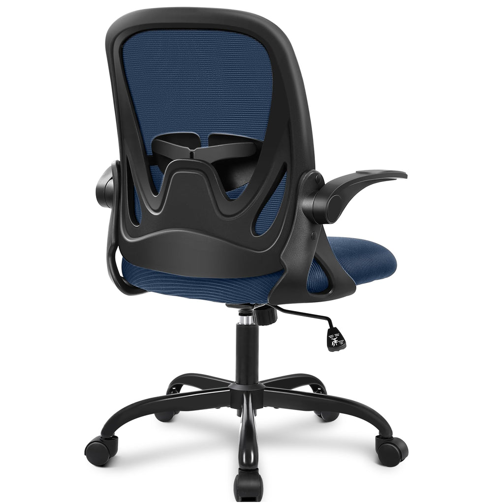 Primy Office Chair Ergonomic Desk Chair with Flip Up Armrests Swivel Breathable Desk Mesh Computer Chair with Adjustable Lumbar Support and