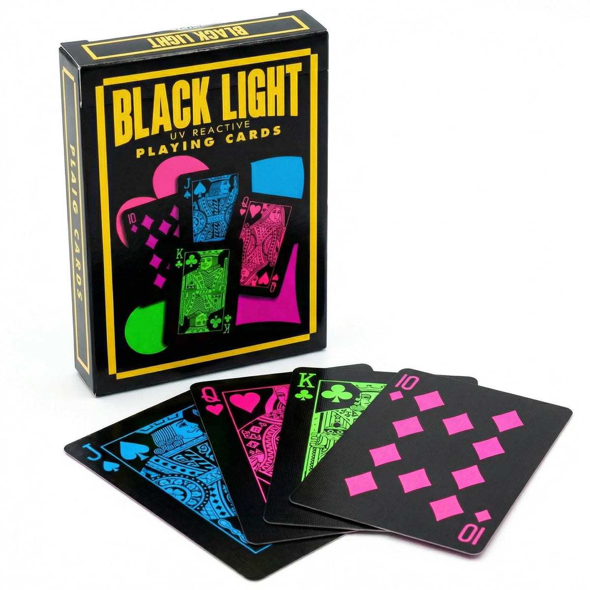 Funwares UV Black Light Playing Cards by Island Dogs– Neon Fluorescent Glow Deck for Black Light Games, Glow in the Dark Playing Cards, Parties – Unique Cards, Durable, Great Gift for Collectors