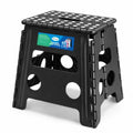 Dyforce Folding Step Stool 13 Inch,300lbs Foldable Stool for Adults & Kids, 13inch, Black