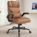 Executive Office Chair with Flip-up Armrests,ergonomic Computer Desk Chairs, 26.56 x 8.58 x 17.71inch, Brown