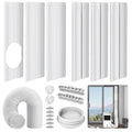 Portable Air Conditioner Sliding Door Vent Kit - Adjustable Length up to 90 Inches, Universal Balcony Seal Plate Set for 5.1" & 5.9" Diameter AC Exhaust Hose