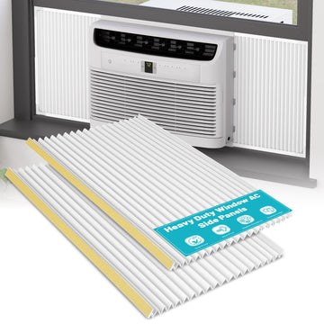 Window AC Side Panels, 17" H × 19.25" W Extra Wide Side Panel for Window AC Unit, Good Sealing Replacement Kit for Air Conditioner Window Screen, Suitable for 5,000-14,000 btu, 2 Pack, White