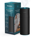 Homedics Portable Humidifier - Small Air Humidifiers for Bedroom, Plants, Office, Travel - Cool Mist Humidifiers, Color-Changing Accent Light, 2 Mist Settings, Matte Black