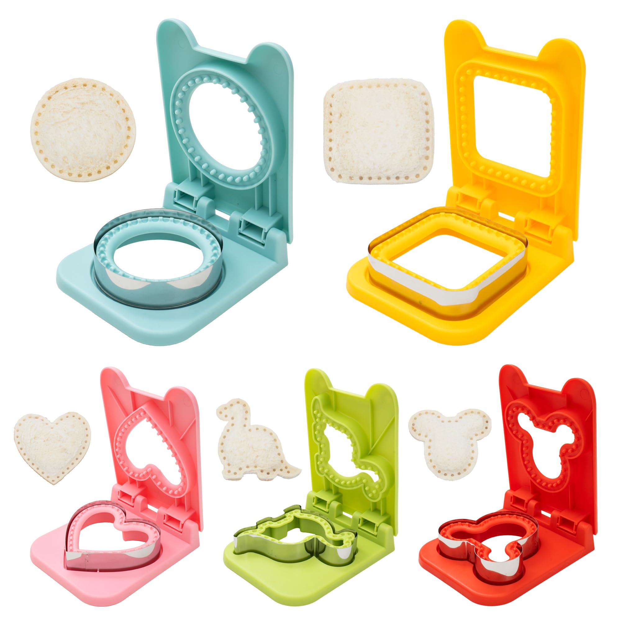 Sandwich Cutter - Sandwich cutters for kids lunch - Five shapes Crustless Sandwich sealer, Sandwich mold accessories, Sandwich Maker for toddler Lunchbox and Breakfast