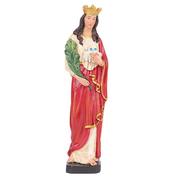 St. Lucia Statue, 7.87 Inch Catholic Saint Lucy Figurine with Palm Branch
