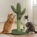 BOWHAUS Cactus Cat Scratching Post, Cat Scratcher with Sisal Rope and Interactive Hanging Ball, 19.9 Inch Scratching Post for Indoor Cats and Kitten