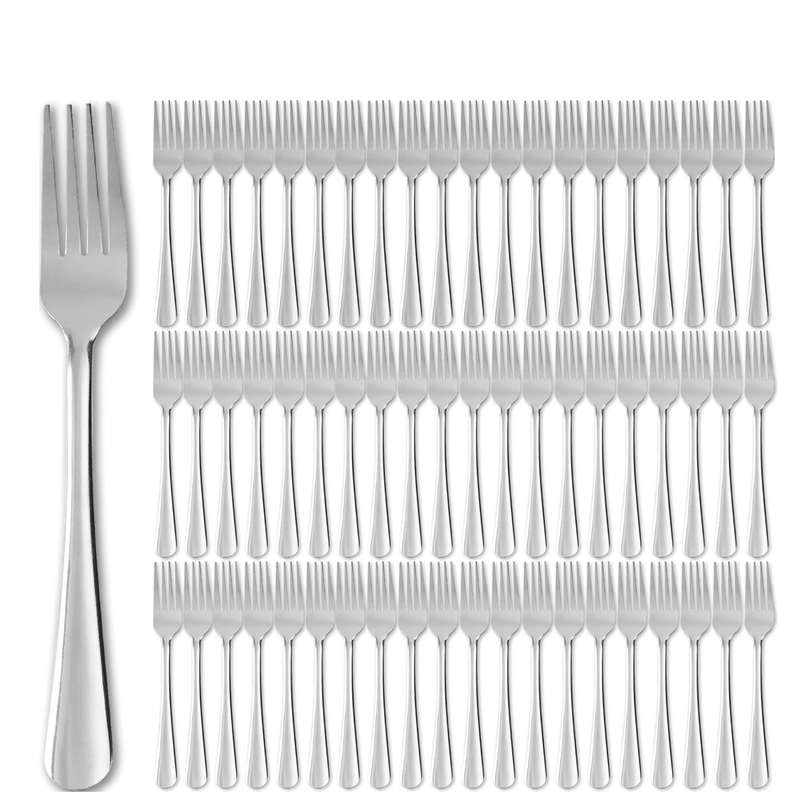 60 PCS Dinner Fork Set - Windsor Stainless Steel Silverware Fork 7.1 Inch with Dishwasher Safe Flatware Forks for 60,Table Forks for Home,Kitchen or Restaurant