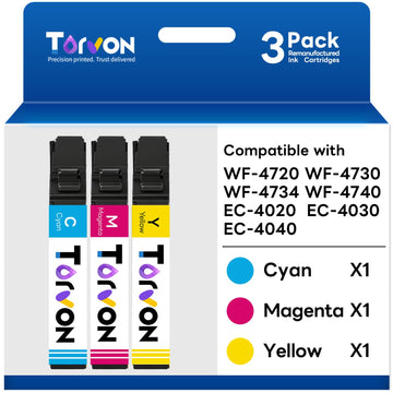 Remanufactured Ink Cartridge for Epson 802 802XL Ink Cartridges Combo Pack Work with Workforce Pro WF-4740 WF-4730 WF-4720 WF-4734 EC-4020 EC-4030(Cyan, Magenta, Yellow)