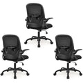 Primy 3-pack Office Chair Ergonomic Desk Chair with Flip Up Armrests Swivel Breathable Desk Mesh Computer Chair with Adjustable Lumbar Support