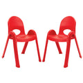 Children’s Factory Value Stack 13" Child Chair, Candy Apple Red, 2 Pack, Stackable Ergonomic Seating Solution for Classrooms and Homeschools