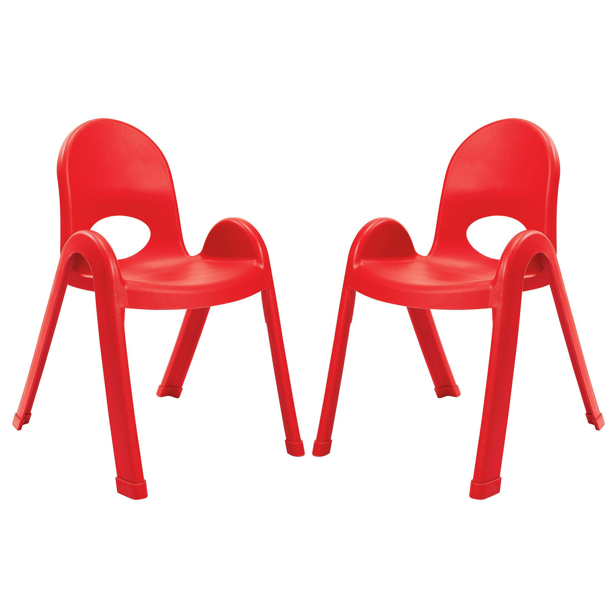 Children’s Factory Value Stack 13" Child Chair, Candy Apple Red, 2 Pack, Stackable Ergonomic Seating Solution for Classrooms and Homeschools