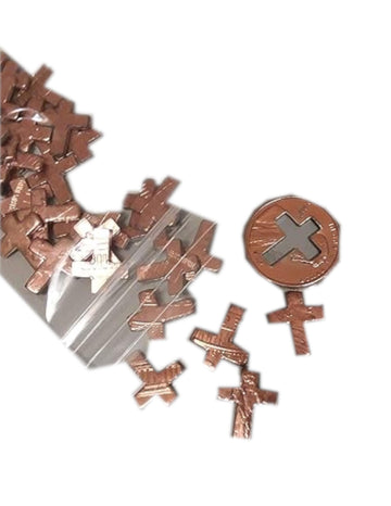 These are Small copper crosses. They are cut from a pennies and cleaned.