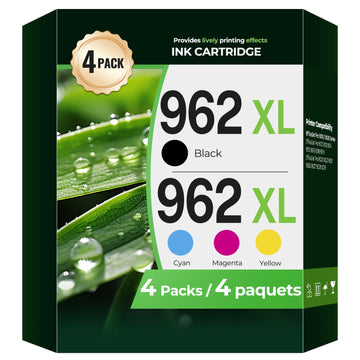962XL Ink Cartridges Combo Pack OfficeJet Pro 9010 9015e 9020 9018 Compatible with HP 962 XL Ink Cartridges HP962XL/962 HP962XL HP962 Printer Ink for OfficeJet Pro 9015 9010e 9020 9018e 9025e 9012