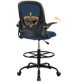 Primy Drafting Chair Tall Office Chair with Flip-up Armrests Executive Ergonomic Computer Standing Desk Chair with Lumbar Support and