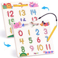 JoyCat Double-Sided Magnetic Animal Number Tracing Board - 2-in-1 Numbers 1-20 Writing Toys for Toddlers & Kids, Preschool Math Manipulatives, Kindergarten Educational Learning Gifts for 3-5 Year Olds
