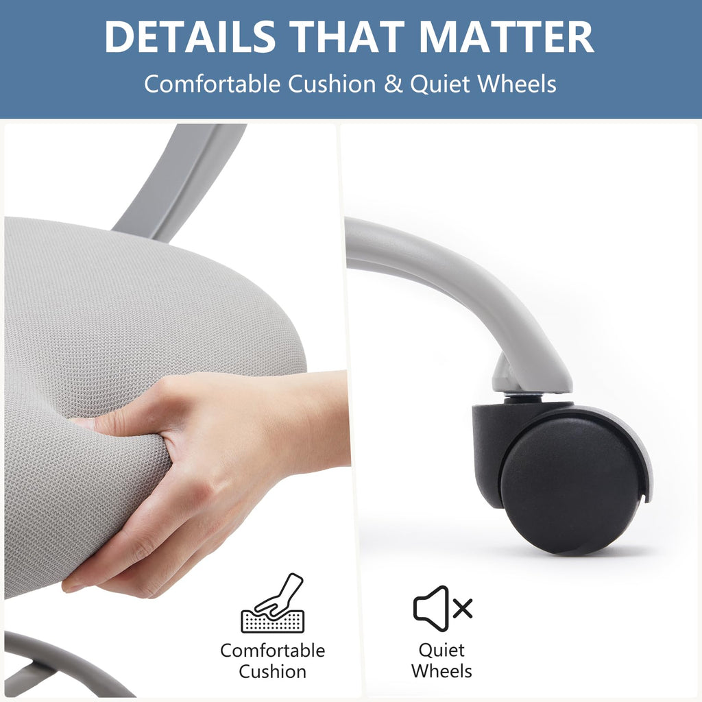 Dumos Drafting Chair - Ergonomic Tall Office for Standing Desk, Counter with Height Adjustable and Comfortable Lumbar Support, Fixed Armrests,