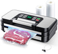 95Kpa Precision Pro Vacuum Sealer, with Double Heat Seal & Dual-Pump for Dry/Moist Food, 2X Strength, Food Vacuum Sealer Machine, Silver-Grey