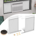 Adjustable Window Air Conditioner Side Panels with Frame Set,Extra Wide Window AC Side Panels for 5000 to 14000 Btu AC Units,Window Air Conditioner Side Panel Frame Kits,2 Pack