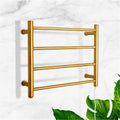 LUNEZY Heated Towel Rail Rails Towel Warmer,Electric Towel Drying Rack,Wall Mounted Hard-Wired/Plug-in Straight Towel Warmer Electric Heated Towel Bars for Bathroom Stainless Steel 4 Bars