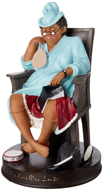 African American Expressions One More Day Lord Figurine – Black Art Home Décor, Sentimental Grandma Keepsake, Faith Inspired Collectible, Mother’s Day Thoughtful Present & Home Accents