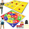 2-in-1 Giant Bean Bag Toss & Large Tic Tac Toe Outdoor Games for Kids Adults-4.5ft Giant Outside Lawn Yard Camping Field Day Games for Kid Family-Backyard Fun Carnival Outdoor Giant Yard Games