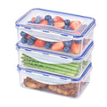 KIGI Food Storage Containers, 4 Sided Locking Lids, Airtight, Leak-Proof & Stackable, Ideal for Meal Prep, Lunch & Leftovers, Microwave & Dishwasher Safe, BPA-Free Plastic, 38 oz, 4.8 Cup, 6 Piece Set